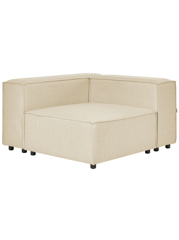 Beliani Sofaelement APRICA in Beige/Schwarz - (W) 119 x (H) 68 x (L) 119 cm