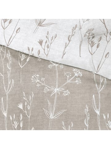 Kleine Wolke Mako-Satin Wendebettwäsche in taupe