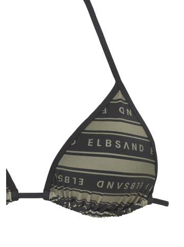 ELBSAND Triangel-Bikini in olive-schwarz