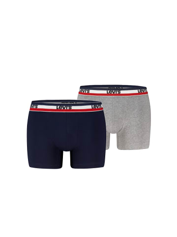 Levi´s Boxershorts LEVIS MEN REPEAT SPW LOGO BOXER BRIEF 2P in Navy / Grey Melange