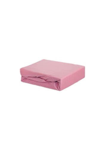 COFI 1453 Thermofleece Spannbettlaken mit Rundumgummizug - 125 gsm in Rosa
