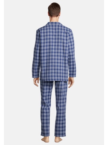 Seidensticker Schlafanzug Flanell in Long island blue