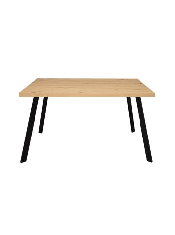58 aufm Kessel ESSTISCH rechteckig Ediva 1 140 x 90 x 75 Esszimmertisch Schwarz/Asteiche