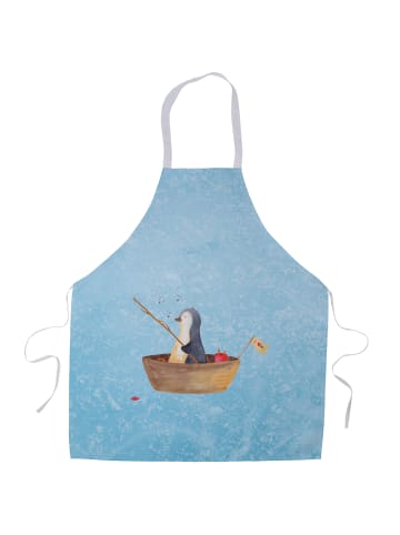 Mr. & Mrs. Panda Kochschürze Pinguin Angelboot ohne Spruch in Eisblau