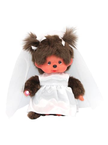 Monchhichi Braut Mädchen | 20 cm Monchhichi Puppe | im Hochzeits-Kleid & Schleier