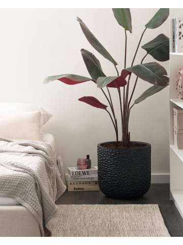 Beliani Outdoor Blumentopf YUHUA in Schwarz - (W) 41 x (H) 43 x (L) 41 cm