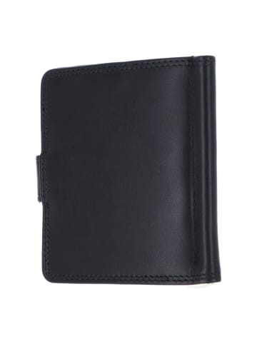 Golden Head Polo Geldbörse RFID Schutz Leder 10 cm Geldscheinklammer in schwarz