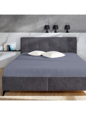 Primera Biber Spannbettlaken in anthrazit