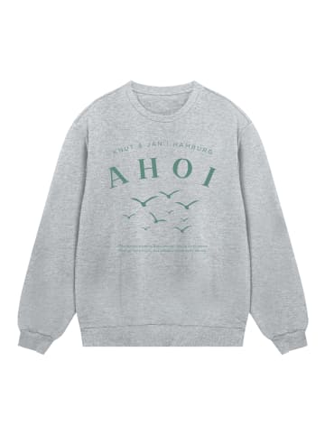 F4NT4STIC Sweatshirt Ahoi Möwe Knut und Jan in grau meliert