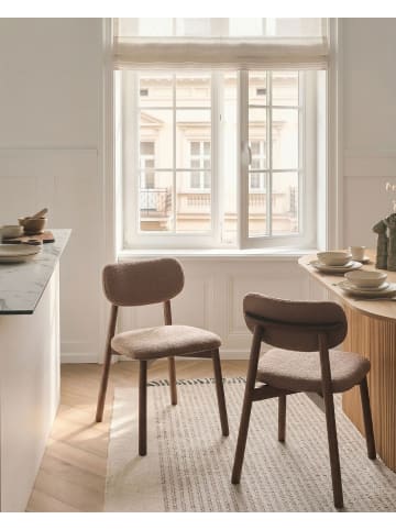 Beliani 2er-Set Esszimmerstuhl MILLS in Braun/Beige