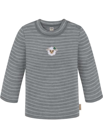 Normani Outdoor Sports Baby Merino Set Wollpullover und Unterhose in Grau gestreift