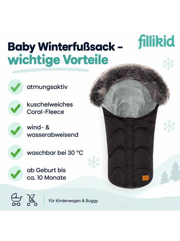 fillikid Winterfußsack Lhotse Exclusiv in Anthrazit