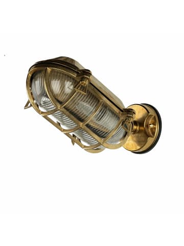 Licht-Erlebnisse Außen Wandlampe (B)16.5 x (H)13.5 cm in Messing