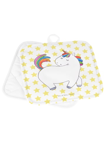 Mr. & Mrs. Panda Topflappen Einhorn Stolzieren ohne Spruch in Weiß