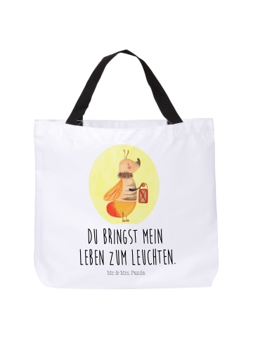 Mr. & Mrs. Panda Tasche Glühwürmchen mit Spruch in Weiß