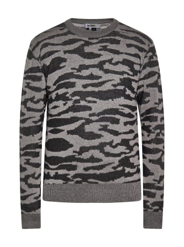 sloan Pullover in SCHWARZ GRAU MELANGE