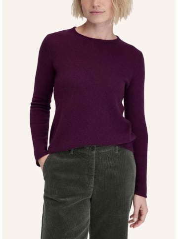 Hessnatur Strick Pullover Regular in dunkles purpur