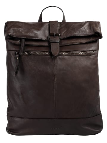 Forty degrees Rucksack echt Leder in dunkelbraun