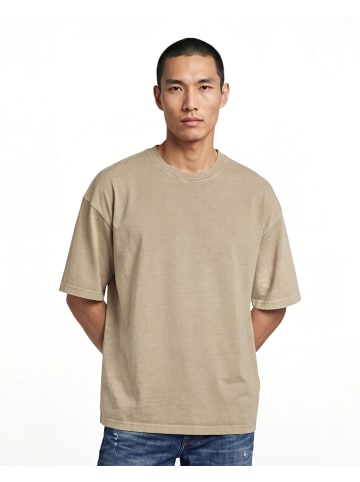 Oversized-T-Shirt mit Waschung und mehreren Grafiken desert sand gd