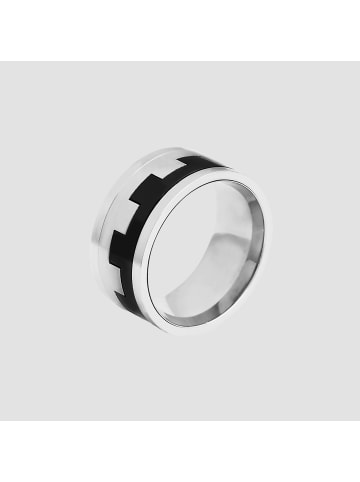 Adeliás Herren Ring aus Edelstahl in schwarz