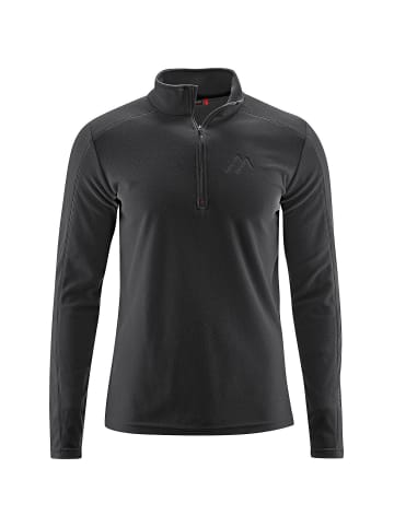 Maier Sports Fleecepullover Dennis in Schwarz