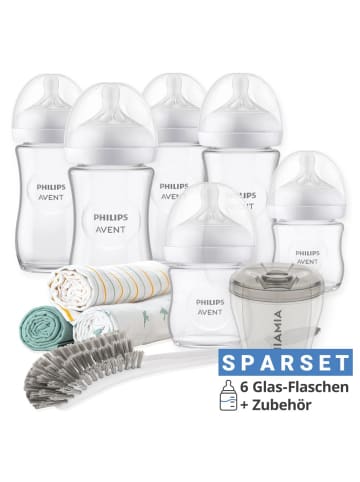 Philips Avent Premium Glas-Flaschen-Set Natural 11-tlg. - 6x in weiss