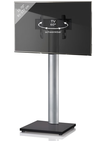 VCM  Universal TV Fernseh Ständer Standfuß Alu Onu in Schwarzglas