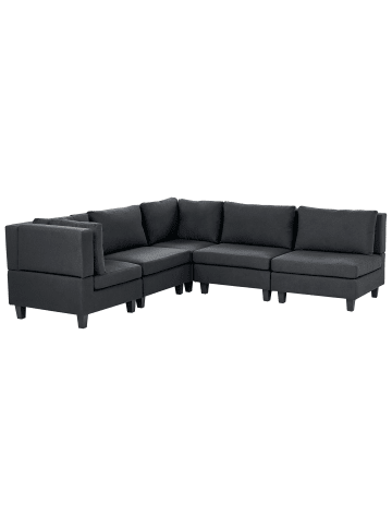 Beliani 5-tlg Modulsofa UNSTAD in Schwarz