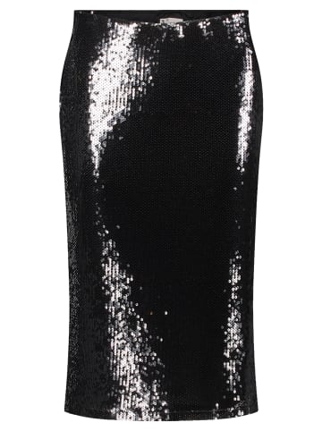 Vera Mont Pailletten-Rock mit elastischem Bund in Schwarz