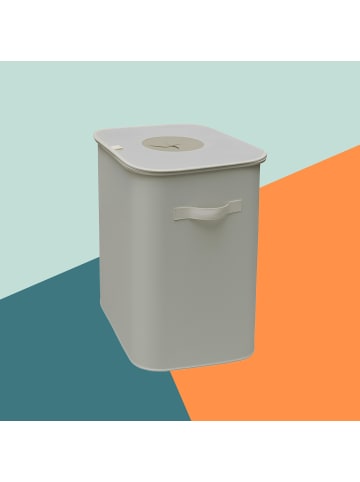 relaxdays Pfandflaschen-Sammelbehälter in Beige - 100 l