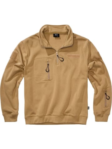 Brandit Pullover "Tactical Sweat Troyer" in Braun