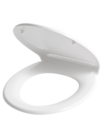 Beliani WC-Sitz PAPURI in Weiß - (W) 37 x (H) 45 x (L) 45 cm