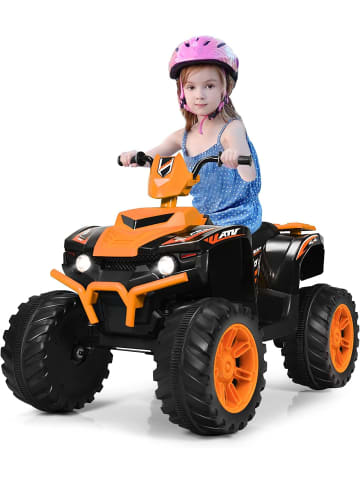 COSTWAY 12V Elektro Kinderquad mit Scheinwerfer in Orange