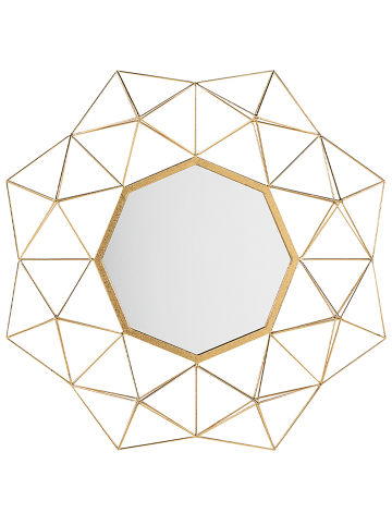 Beliani Dekospiegel GAILLAC in Gold - (W) 80 x (H) 80 x (L) 6 cm