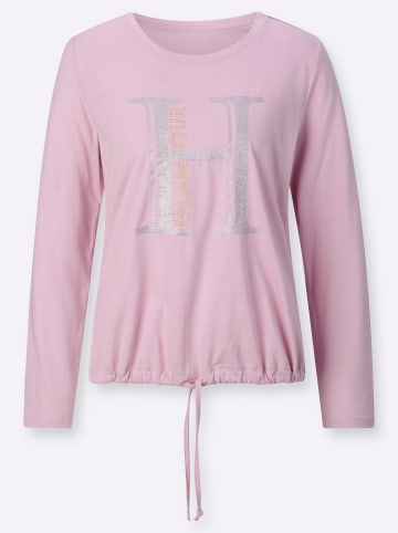 Sieh an! Rundhals-Shirt in rosé