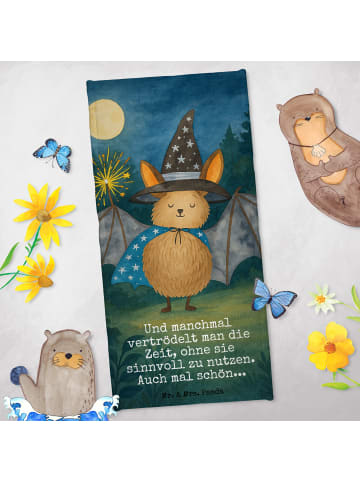 Mr. & Mrs. Panda sporthandtuch Fledermaus Zauberer Design mit Sp... in Weiß