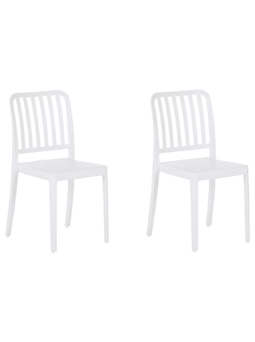 Beliani 2er-Set Esszimmerstuhl SERSALE in Weiß