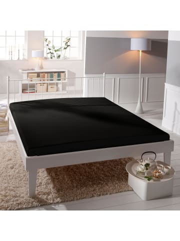 Erwin Müller Biber Spannbettlaken , wasserdicht Köthen in schwarz