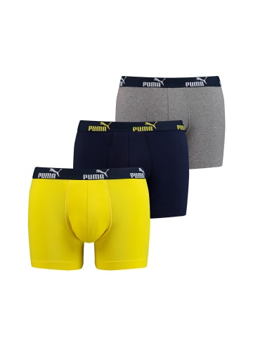 Puma Boxershorts PUMA BASIC NUMBER 1 BOXER 3P in 960 - navy/yellow