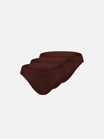 Erlich Textil  3 PACK MIT OFFENEN KANTEN Brazil Slip CASUAL COTTON BRAZIL SLIP IM 3er PACK in umbra