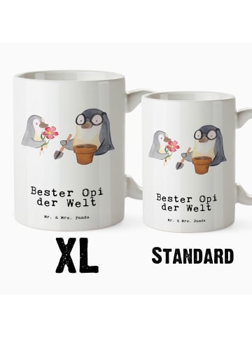Mr. & Mrs. Panda tasse mit henkel Pinguin Bester Opi der Welt mi... in Weiß