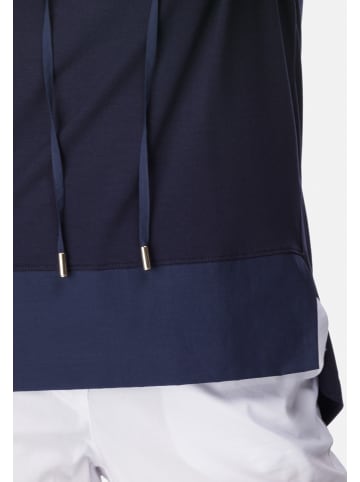 HELMIDGE Kurzarmbluse Sport-Chic in blau