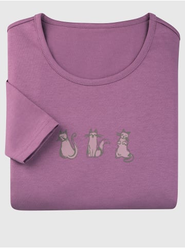 Sieh an! Rundhals-Shirt in violett-mauve