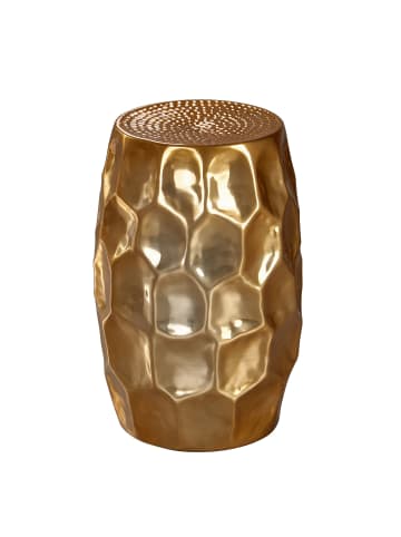 FineBuy Beistelltisch in Gold / Aluminium / 30x29x47