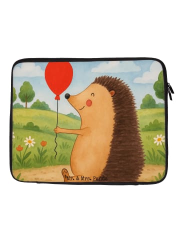 Mr. & Mrs. Panda Laptop Tasche Igel Luftballon Design ohne Spruch in Weiß