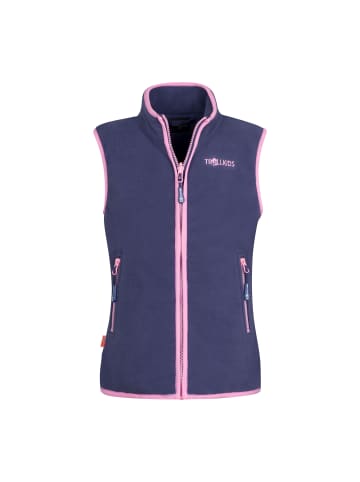 Trollkids Fleece-Weste "Arendal" in Violettblau/Rosa