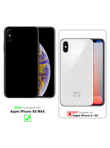 cadorabo Handykette für Apple iPhone XS MAX Hülle in ROT GELB WEIß