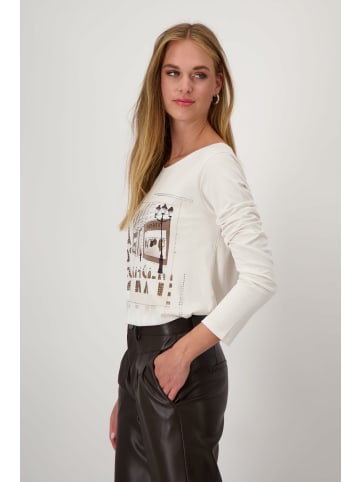 VIA APPIA Rundkragen Langarmshirt für Damen in beige