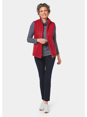 GOLDNER Kuschelig weiche Fleece-Weste in rot