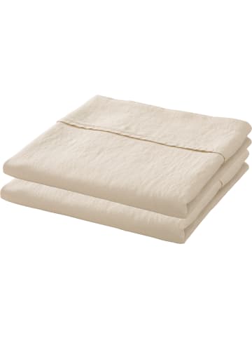 Erwin Müller Halbleinen, Leinen / Halbleinen Bettlaken 2er-Pack Deggendorf in natur